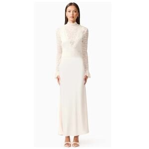 NEW Elliatt Margot Lace Inset Long Sleeve Gown Size Medium